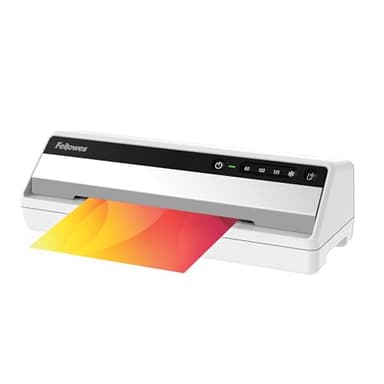 Fellowes Plastifieuse Saturn 3I A4, pour plastifier à chaud et à froid pochettes de 80 à 125 microns, sans bourrages, 3 réglages de température, 30cm/min, 5724801 Gris Clair/Noir