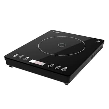 Cecotec Plaque à Induction Portable 1 Feu Full Magma Slim. Puissance de 2000W réglable sur 8 niveaux, design en verre haute résistance, écran tactile, minuterie, facile à nettoyer