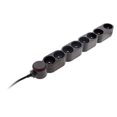 Bloc Home 8 Prises 16A 2P+T câble 1,5m - Noir - Zenitech
