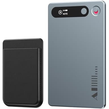 MECHEN Enregistreur Vocal IA, 64 Go Dictaphone Enregistreur Numérique, Transcription en 81 Langues et Résumé IA, Contrôle par App, Cloud illimité, pour Conférence et Appel (Gris)