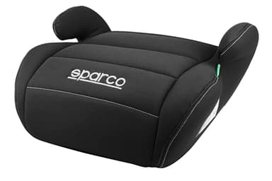 Sparco Siège Auto rehausseur pour Enfants Noir i-Size pour garçons et Filles. Homologué ECE R129/03 125-150 cm. avec Housse Lavable de 3 cm. Fabriqué en ABS Haute résistance