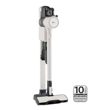 LG CordZero A9K Lite1C, aspirateur sans fil, système Kompressor, 220 W, autonomie 60 min, maxi brosse parquet avec LED détecte la poussière, Wi-Fi, 2 accessoires, filtre 5 couches, calming beige