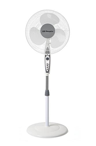 Orbegozo Sf 0147 - Ventilateur sur pied oscillant, 3 niveaux de ventilation, pales de 40 cm, hauteur réglable, 50 W, blanc