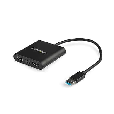 StarTech.com Adaptateur USB 3.0 vers Double HDMI, Convertisseur de Moniteur USB vers 2x HDMI pour Windows, TAA (macOS/ChromeOS/Linux Non Supporté)