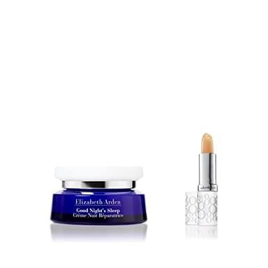 Elizabeth Arden, Duo Soin Visage, Visible Difference, Crème de Nuit Hydratante, Affinante et Apaisante (50 ml) et Eight Hour Baume Protecteur pour Lèvres, Hydrate, Assouplit et Adoucit, Effet Brillant