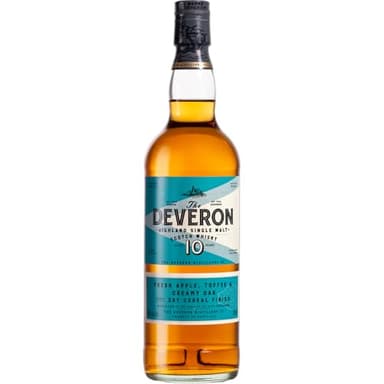 The Deveron 10 ans Highland Scotch Single Malt Whisky, Notes de Pomme Fraîche, de Caramel et de Chêne Crémeux, Affinage en Fûts de Chêne, 40% vol., 70 cl/700 ml