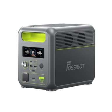 FOSSiBOT F1200 Generateur Electrique Portable 1200W, 1200Wh LiFePO4 Station électrique, 7 Sorties, UPS, BMS, 4000+ Fois, Générateur Solaire pour Camping/Jardin/RV