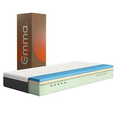 Emma Original Matelas en Mousse 90x190 cm, Hauteur 25 cm, (H2), Matelas à 5 Zones