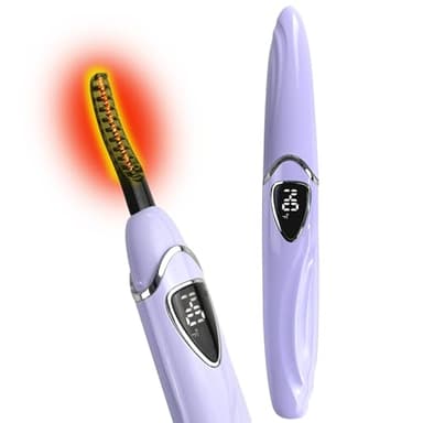 Recourbe Cils Chauffant Tehoi S600 - Boucle Cils Chauffé avec Contrôle de Température Précis, Arrêt Automatique Intelligent pour Maquillage Naturel et Boucles Longue Durée (Purple+Silver)