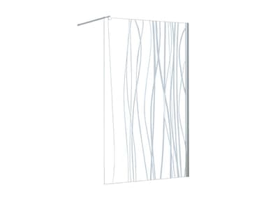 Vente-unique - Paroi de douche à l'italienne DANNA sérigraphiée - 140x200cm