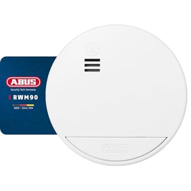 ABUS Détecteur de fumée RWM90 - avec Batterie remplaçable de 5 Ans - Certifié DIN EN14604 - Convient pour Les Maisons - Volume d'alarme 85 DB - Blanc