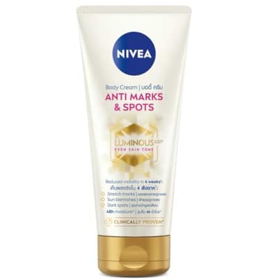 NIVEA Luminous 630 Crème pour le corps anti-vergetures et taches brunes (200 ml), crème hydratante 48 heures pour réduire les vergetures, les taches solaires et les taches pigmentaires au thiamidol