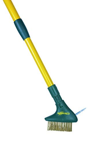 Gardi Rex Brosse à Mauvaises Herbes avec Manche télescopique | Brosse Commune avec éperon métallique | Grattoir commun comme