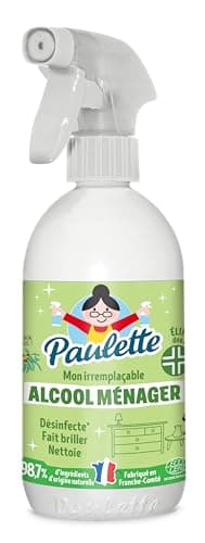 Paulette - Alcool Ménager Sauge Eucalyptus - Désinfectant Dégraissant Multi-Surfaces Ecocert - Fabriqué en France - 500 ml