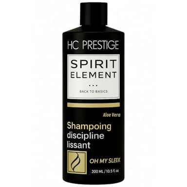 HC Prestige Shampoing Lissant Sans Sulfate – Cheveux Secs, Abîmés ou Lissés – 96% Naturel à l’Aloe Vera, Huile de Ricin & Romarin – Vegan, Made in France – 300ml