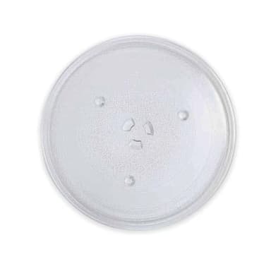 DL SERVICE Plateau Micro Onde Tournant Universel 27 cm, en Verre, compatible avec différents modèles, plateau tournant avec 3 attaches, convient aux vrais modèles et marques