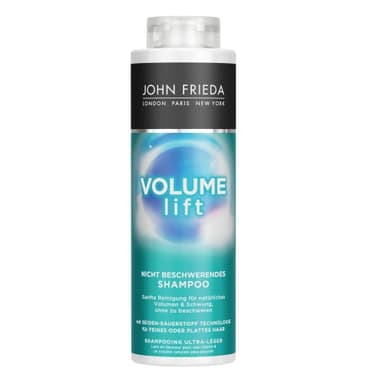 John Frieda Volume Lift Shampoo - Format économique : 500 ml - Pour volume et abondance - Type de cheveux : fin, mince, plat - Format cabine