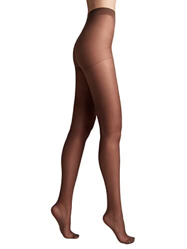 Conte elegant NUANCE 15 DEN Collants Mat pour Femmes - Effet Soie - Collants Femme Résistants - Collants Fins Renforcés Extrêmement Flexibles -Mokka taille 5