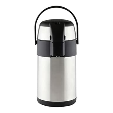Pioneer Airpot Distributeur / Pot de l’eau chaude à double paroi en acier inoxydable avec poignée sans BPA – Argent, 2.2L, 8 heures chaud