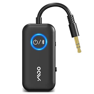YMOO Transmetteur Recepteur Bluetooth 5.3 HiFi, Double Connexion/AUX Jack 3,5 mm, Emetteur Bluetooth avec AptX HD/AptX Low Latency, Adaptateur Audio sans Fil pour TV/Avion/Casque/Enceinte