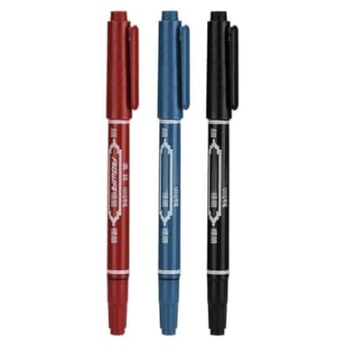 Marqueurs de tatouage temporaire pour la peau, 3 pcs 5,39 pouces étanche à la peau crayon crayon fin à l'encre à encre double tatouage tatouage marker stylo facile à colorer