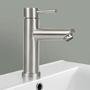 Mursche Robinet Salle de Bain Robinet Lavabo - Cascade Moderne Design Elégant Robinetterie Chromé Mitigeur en Inoxydable Eau Chaude et Froide Disponible