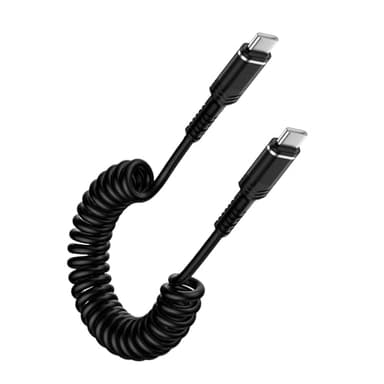 Câble USB C vers USB C Spiralé, [0.4M-1.8M] 60W Cable USBC Charge Rapide Rétractable Android Auto Cable Type C pour iPhone 16 15,Samsung Galaxy S25 S24 S23 S22 S21 A56 A55 A54 A35 A34 A16 A15
