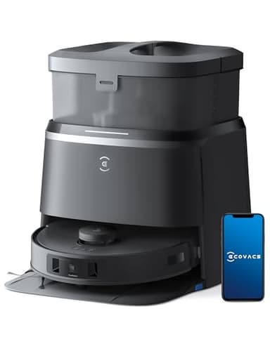 ECOVACS Aspirateur Robot DEEBOT T30 Omni avec Mini Station Robot Aspirateur Laveur, Nettoyage Humide adaptatif TruEdge, Brosse ZeroTangle, 11 000 PA, Nettoyage des serpillières à l'eau Chaude