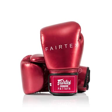 Fairtex Gants de Boxe métalliques (Red Mettalic, 12 oz)