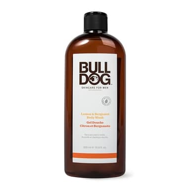 Bulldog Gel douche Citron et Bergamote pour hommes, Naturel, Gel douche rafraîchissant pour hommes, 500 ml