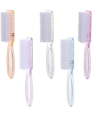 KGDUYC Lot de 5 brosse ongle，brosse a ongles main，brosses à ongles avec poignée pour nettoyer les ongles et les doigts - 5 couleurs - Outils de manucure pour ongles et orteils