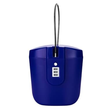 Soleebee Boîte de verrouillage antivol portable - Avec chiffres - Pour la plage, les voyages, le camping, le sport, l'extérieur - Bleu foncé
