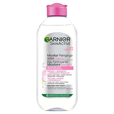 Garnier SkinActive Micellaire Eau Démaquillante pour Peaux Sensibles - Nettoyage Doux Du Visage - Démaquillant Doux - 400ml