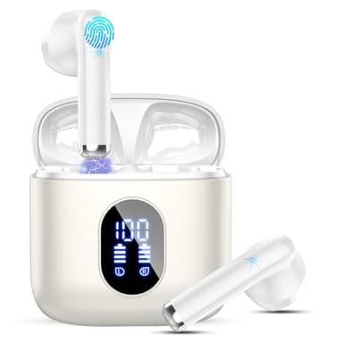 Ecouteurs Bluetooth sans Fil 2026, Écouteurs Bluetooth 5.4 avec HiFi Stéréo Basses Casque, 30H Récréation, 4 ENC Réduction de Bruit Mic, Oreillette Bluetooth Sport IP7 Étanche, Écran LED, iOS Android