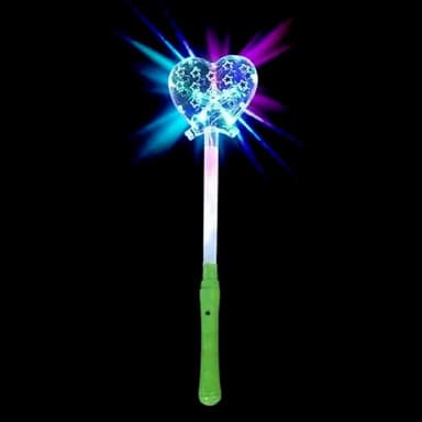 Baguettes lumineuses à LED en forme d'étoile, baguettes lumineuses de Noël, baguet-te magique, jouet rotatif, lumières LED clignotantes colorées, fête amusante et cadeau d'anniversaire, pour filles