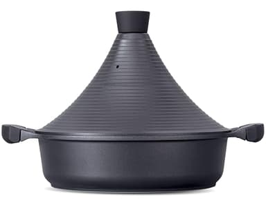 Tajine Marocain 28 cm avec Couvercle Auto-Arrosant – Plat à Tajine Induction Tous Feux, 4,2 L, Antiadhésif sans PFOA, Usage Cuisinière