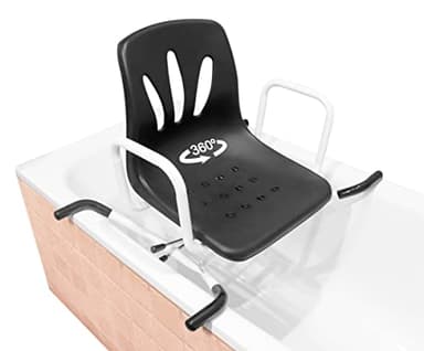 Pepe Mobility Siège Baignoire Pivotant 360° Antidérapant, Siège de Bain pour Adultes et Personnes Âgées, Fauteuil Pivotant Sécurisé