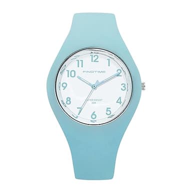 Findtime Montre pour Femme Sportif avec Bracelet en Silicone Analogique Quartz Etanche jusqu'à 5 ATM
