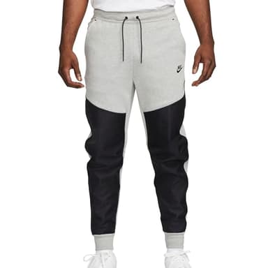 Nike Sportswear Tech Pantalon de Jogging en Polaire pour Homme Gris Noir S, Gris - Noir