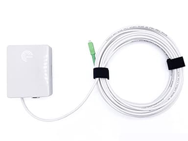 Elfcam® - 25 Mètres Cable Fibre Optique Renforcé SC/APC à SC/APC Simplex Monomode (Diamètre: 3,0mm), Equipé d'une PTO, Rallonge Utilisée pour Déplacer le Boîtier Fibre, Sans la Moindre Perte de Débit