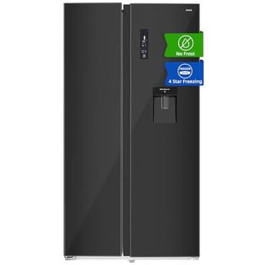 CHIQ FSS559NEI42D réfrigérateur congélateur american, 559L, froid ventilé,no frost, noir,39db, distributeur d'eau 5.5 litres