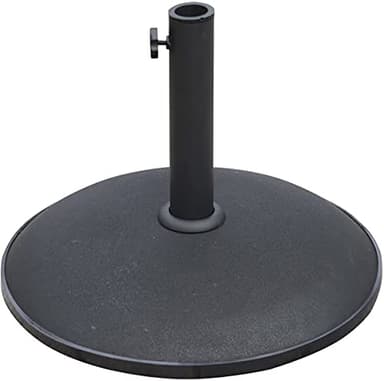 Ram® Pied de Parasol Rond en béton pour terrasse Noir Diamètre 50 cm 10 kg