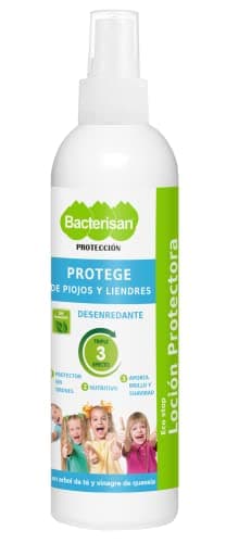 BACTERISAN Lotion démêlante protectrice 250 ml : Protège des poux et des lentes : spray quotidien au vinaigre d'arbre à thé et de quassia.