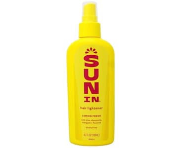 Sun In Lemon Fresh Éclaircissant pour cheveux. Enrichi de plantes naturelles telles que l'aloès, la camomille, le souci et les graines de lin. Sans alcool. Parfum frais de citron. 138 millilitres