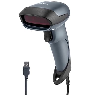 NETUM Lecteur Code à Barres Barcode Scanner à Laser Douchette Optique de Haute Vitesse avec USB Filaire à Longue Portée Indicateur Buzzer Portable POS Laser pour Win 7 8 Mac Os X 10.8.4 NT-M1