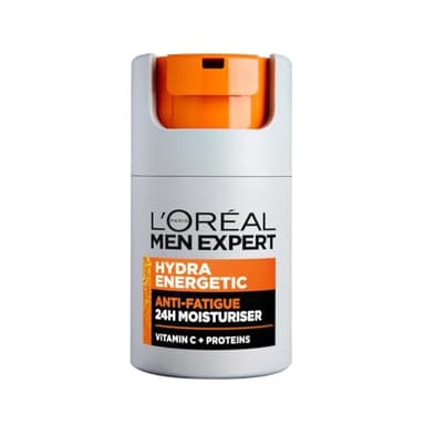 L'Oréal Men Expert - Soin Hydratant 24H Anti-Fatigue pour Homme - 5 Actions - Hydra Energetic - 50 ml