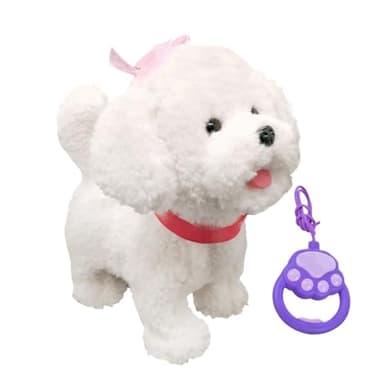 Fourrure Vrai Chien Robot | Jouets pour chiens qui marchent | Chien robots comme vrai avec reconnaissance tactile et imitation vocale | Animal compagnie chiot robot peluche fourrure réaliste