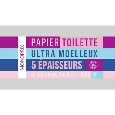MONOPRIX Mpx papier toilette ultra moelleux 5 plis 6 rlx -