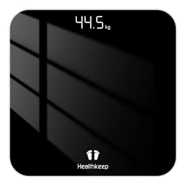 Healthkeep Balance Pese Personne Numérique, Haute Précision avec Affichage Lumineux, Technologie Step-On 5mm Verre Trempé, Haute Précision à 180kg/ 400lb
