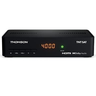 THOMSON THS808 TNTSAT Terminal HD|TNT Gratuite par Satellite Astra|Carte TNTSAT valable 4 Ans|Fonction Enregistreur TV|HDMI|Spdif coaxial|Compatible 12 Volts idéal caravaning et mobilité